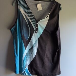 Stylish Black and Blue Women's Top